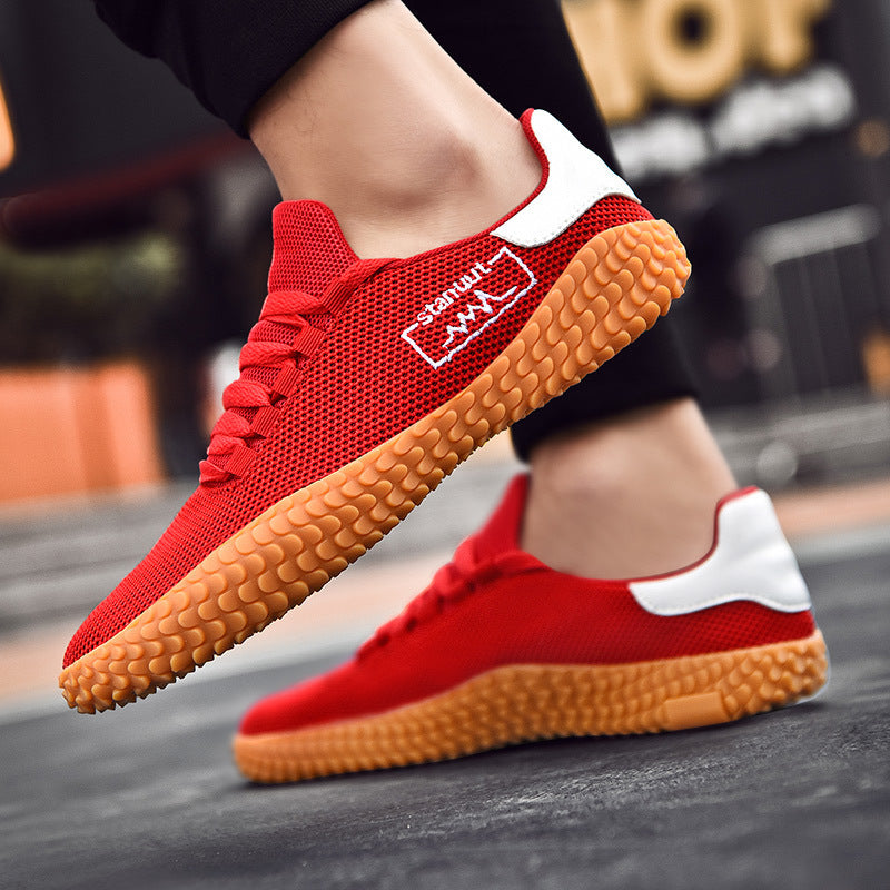 Men’s Breathable Flying Knit Sneakers – Ultra-Comfort Running Shoes for Spring & Summer