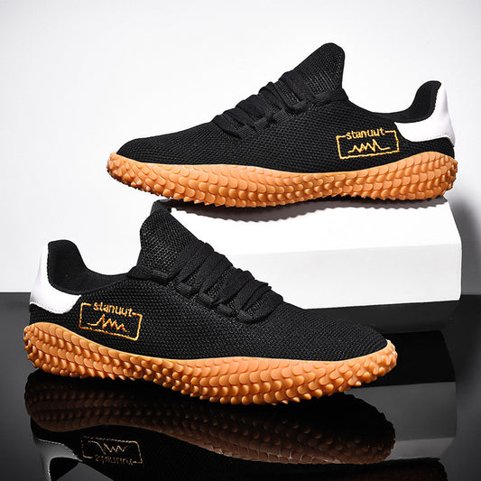 Men’s Breathable Flying Knit Sneakers – Ultra-Comfort Running Shoes for Spring & Summer