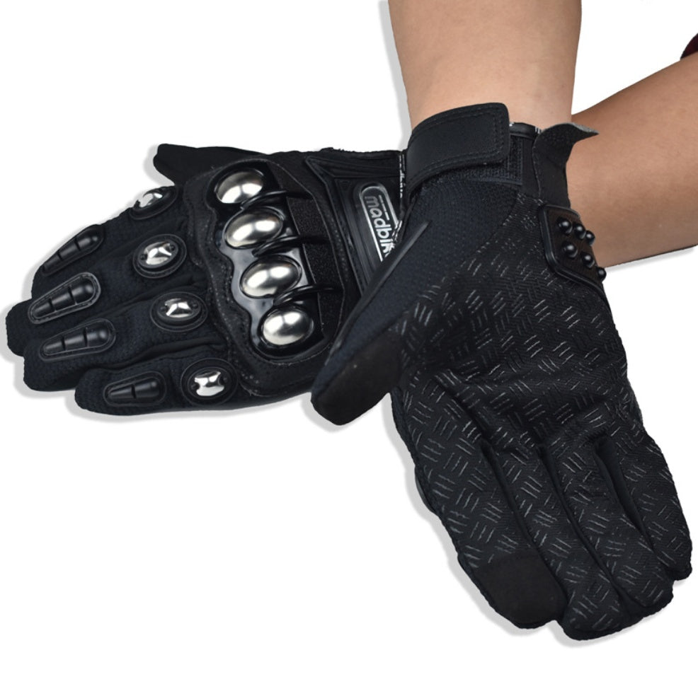 Off-Road Motorcycle Riding Gloves – Alloy Knuckle Protection & Touchscreen Support