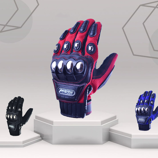 Off-Road Motorcycle Riding Gloves – Alloy Knuckle Protection & Touchscreen Support