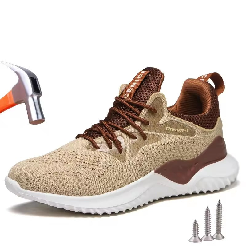 Unisex Lightweight Steel Toe Safety Shoes – Breathable Anti-Smash, Anti-Puncture Work Sneakers