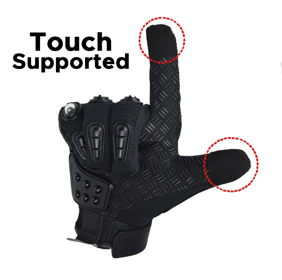 Off-Road Motorcycle Riding Gloves – Alloy Knuckle Protection & Touchscreen Support