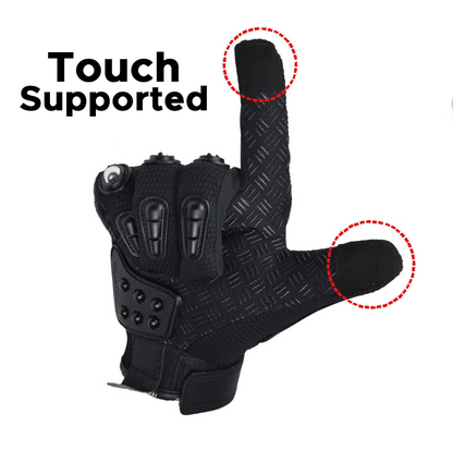 Off-Road Motorcycle Riding Gloves – Alloy Knuckle Protection & Touchscreen Support